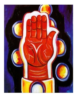 Lebendiges abstraktes Hand-Wandkunst moderne Dekoration abstrakte Kosm