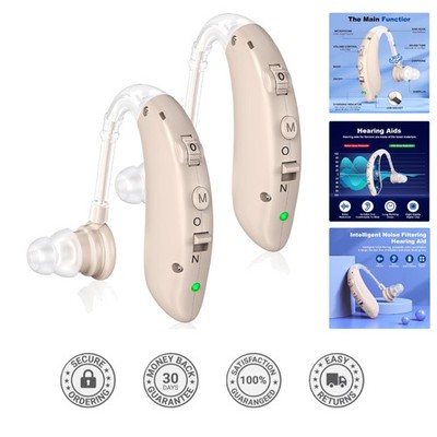 Enhanced Communication Rechargeable Hearing Aids with Active Noise Cancellation
