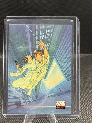 1994 Topps Galaxy Star Wars Series 2 #264 New Visions 2 Leia/Luke Skywalker