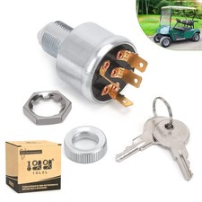 10L0L Golf Cart Ignition Switch for EZGO TXT, Workhorse, ST, Shuttle, Silver