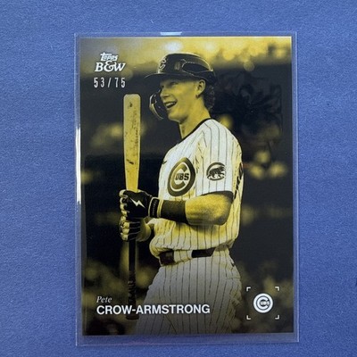 2025 Topps Black & White - Pete Crow-Armstrong #007 Yellow /75 MVP 🔥