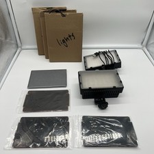 LED Photography Video Light Kit - Lot of 6 Lights, 4 Tripods, Color Filters