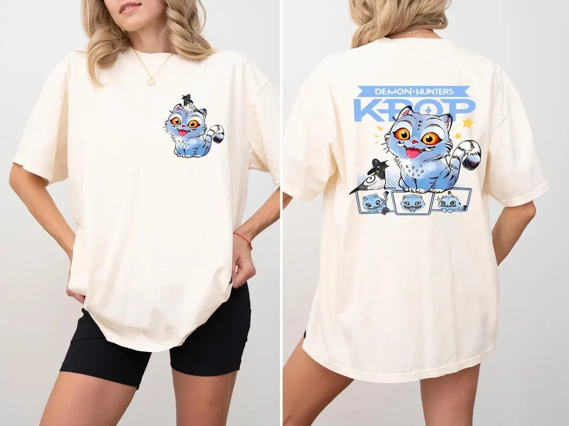 Kpop Saja Demon Hunter Tiger Shirt, Derpy Tiger And Bird Demon Hunter Tiger Tee