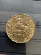 Provinz Westfalen: 10000 Mark 1923 vom Stein, Kupfer Zink  - top