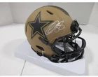 Cee Dee Lamb Salute to Service Cowboys Autographed Football Helmet PAAS COA