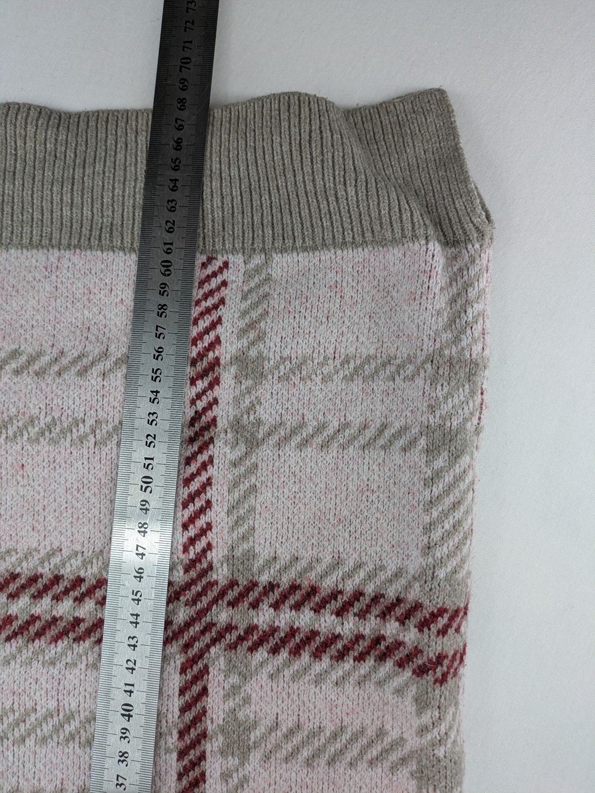 Tchibo Essentials Damen Rollkragenpullover Gr 44/46 Rosa Grau Kariert Strick image 10