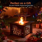 BALI OUTDOORS 31"Square Fire Pit with BBQ,Wood Burning Firepit for Outside Patio — photo 8