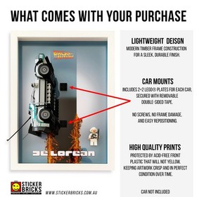 Ferrari 458 Italia GT2 #75908 Lego Speed Champions Wall Mounted Frame