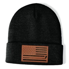 Gifts for Men American Flag Leatherer Lovers Beanie Hat from Son Daughter Golf