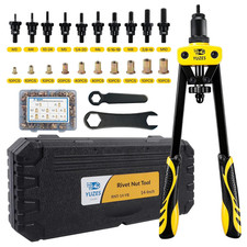 Rivet Nut Tool Kit, 14" Rivnut Tool with 11 Metric & SAE Mandrels
