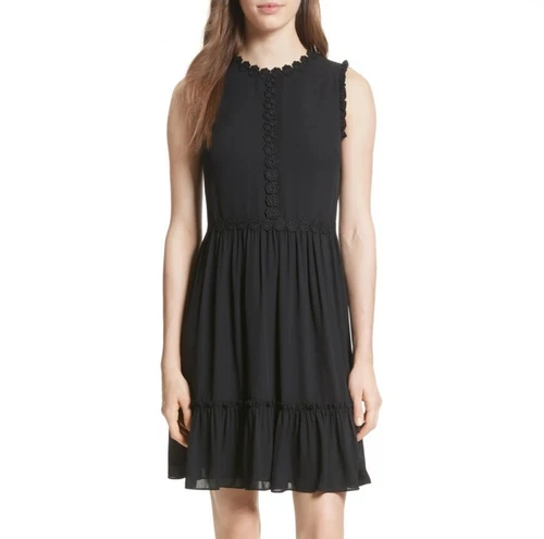 abito kate spade con rifiniture in pizzo floreale nuovo con etichetta taglia 6 della collezione Checking In