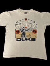 Vintage Duke University Blue Devils 1991 National Champs XL Tee NCAA Basketball