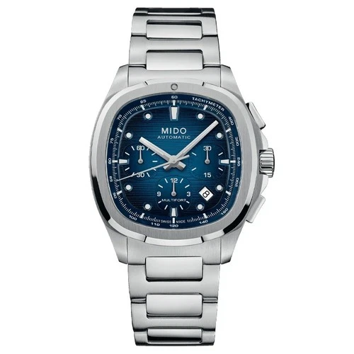 Mido Multifort TV Chronograph 42mm Blue Dial Men's Watch M0495271104100