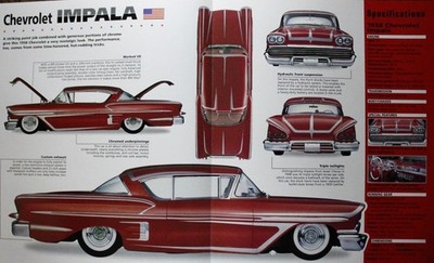 Impala Chevy Car Picture Brochure Pamphlet Out of Print Detail Info Sheet  