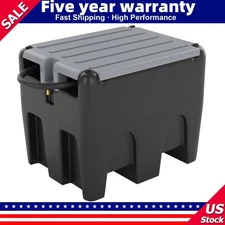 48 Gallon Portable Diesel Fuel Tank with 12V Electric Transfer Pump High Flow