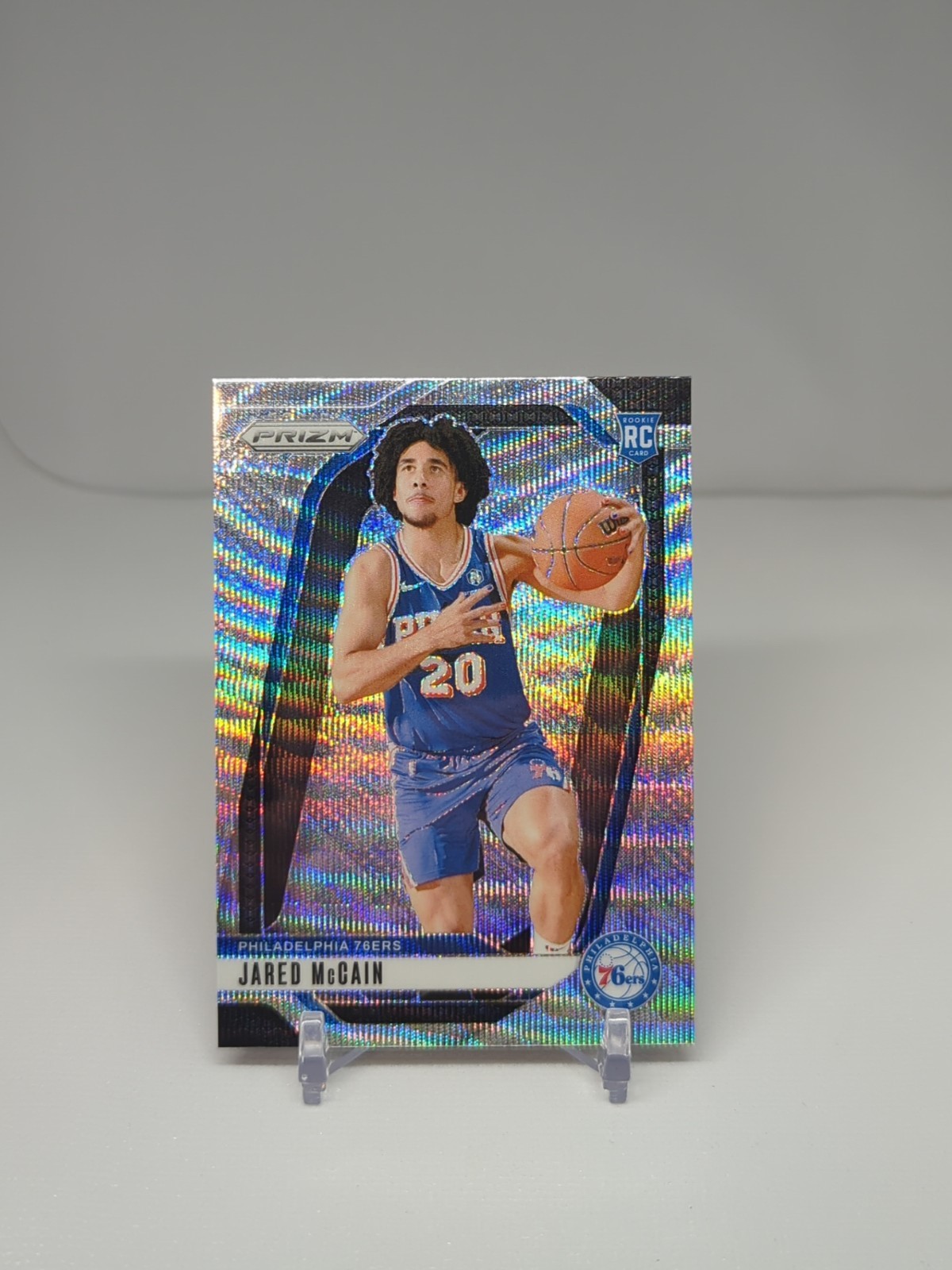 2024-25 Panini Prizm - Jared McCain #222 SILVER WAVE PRIZM (RC)