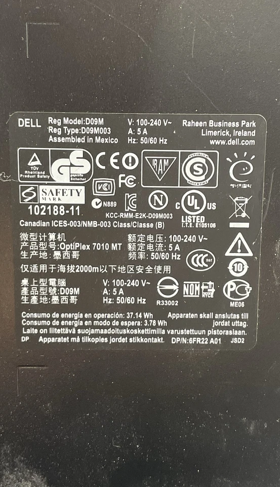 Dell OptiPlex 7010 MT Desktop PC Intel i3 Processor Mid Tower Computer No HDD - Image 2 of 4