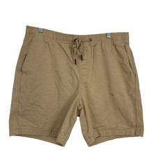 Gap Mens Elastic Waist Pull-On Twill Shorts size Large Khaki 6" Inseam