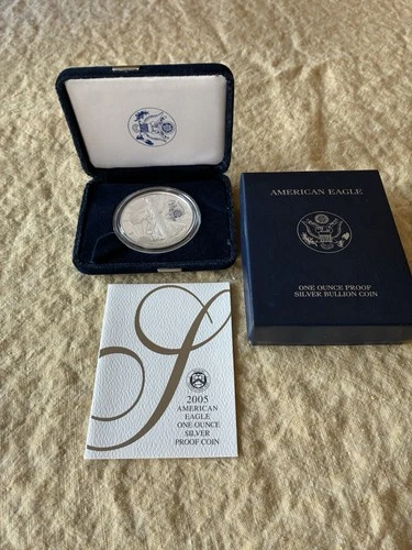 2005 American Eagle One Ounce Silver Proof Coin w/ Box & COA