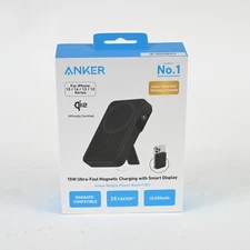 Anker MagGo 10000mAh Black Power Bank with LED Screen
