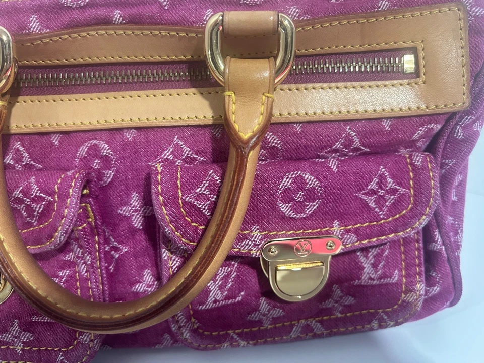 Louis Vuitton Pink Denim Neo Speedy - Image 3 of 4