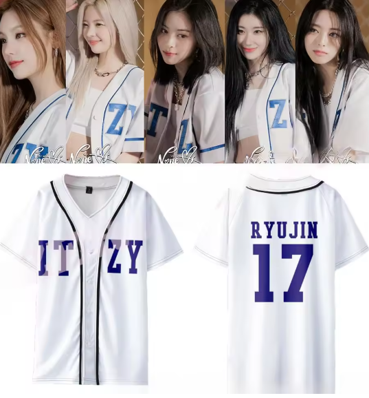 ITZY Baseball Jersey MIDZY Merch Shirt Kpop Concert Outfit G23 | eBay
