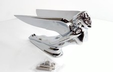 Chrome Flying Goddess Hood Ornament W Horizontal Wings