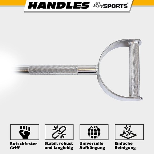 ScSPORTS® Rudergriff Parallelgriff Kabelzug Seilzug Latzug V Griff Zuggriff Gym - Bild 92 von 224