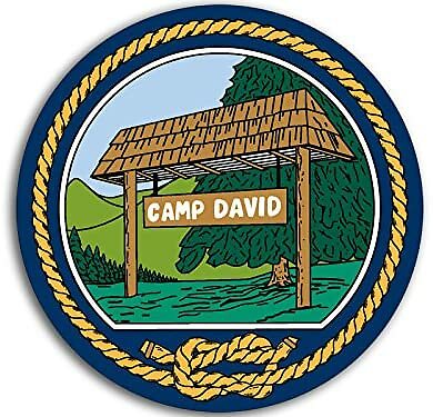 3 inch Round Camp David Logo Sticker (decal Presidential Retreat USN) Navy Lic.