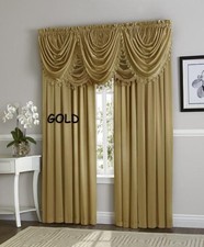 Hyatt Window Curtain  Valance Assorted Colors  Styles solid Colors NEW