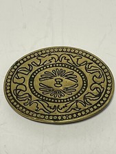Solid Brass Belt Buckle Geometric Designs