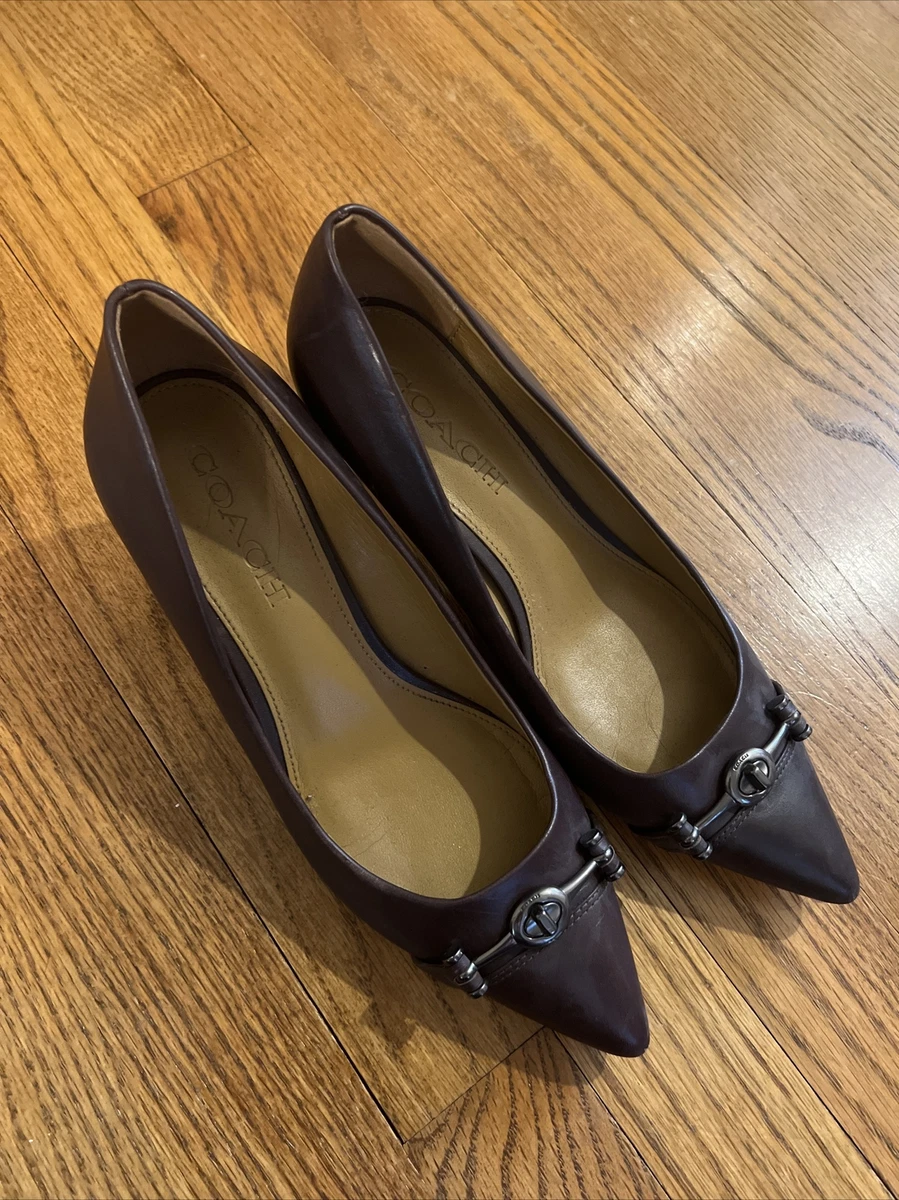 Coach leather store heels