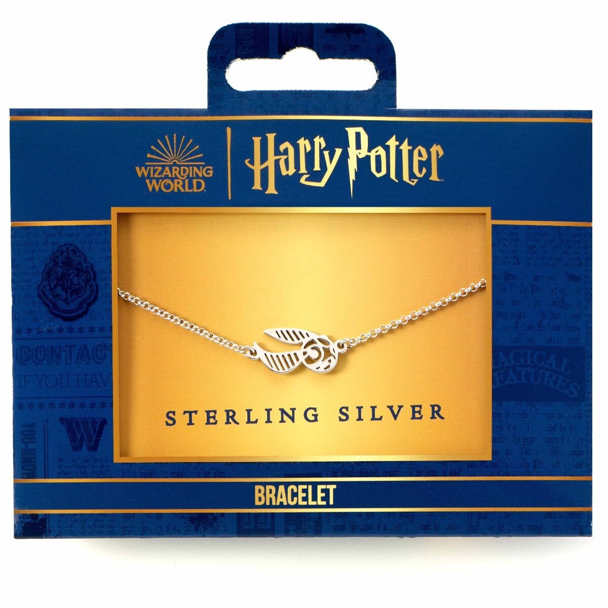 Harry Potter: The Carat Shop - Sterling Silver Golden Snitch Charm Bracelet -