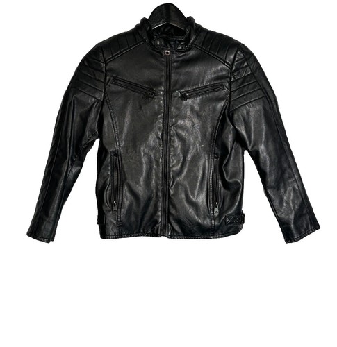 Zara Boys Collection Black Flight Bomber Jacket with Patches Size