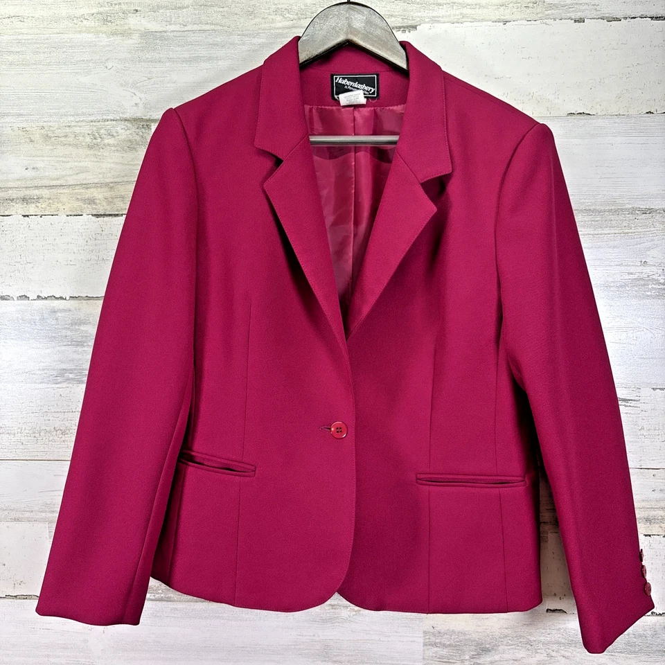 Traje chaqueta y falda Haberdashery para mujer rosa fucsia vintage años 70 talla 14/10 Foto 2 de 4