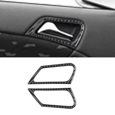 Carbon Fiber Interior Front Door Handle Cover Trim For Mercedes-Benz W203 Type C