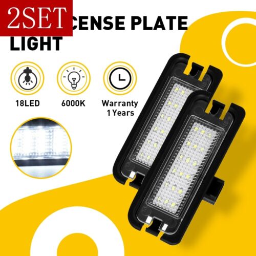 Rear LED License Plate Light Lamp Assembly For 2015-2021 Ford Mustang 6000K 2set
