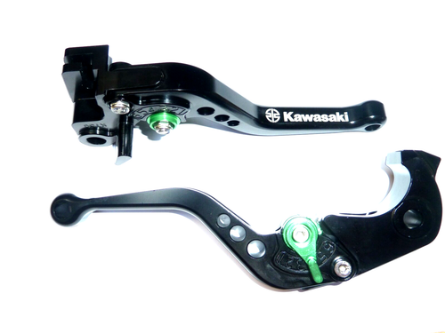 Kawasaki ZX6R 636 2019-2023 FRENO CORTO NEGRO + PALANCAS EMBRAGUE LÁSER GRABADO CARRERA - Imagen 3 de 12