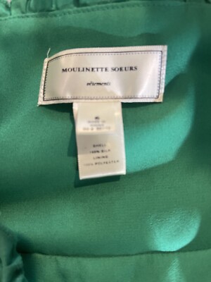 moulinette soeurs green dress Moulinette Soeurs Anthropologie 100% Silk Emerald Green Mini Dress Spring  Sz 6