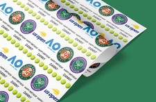 Carta da imballaggio personalizzata Tennis Grand Slam - Nome personalizzato | Confezione regalo per tifosi