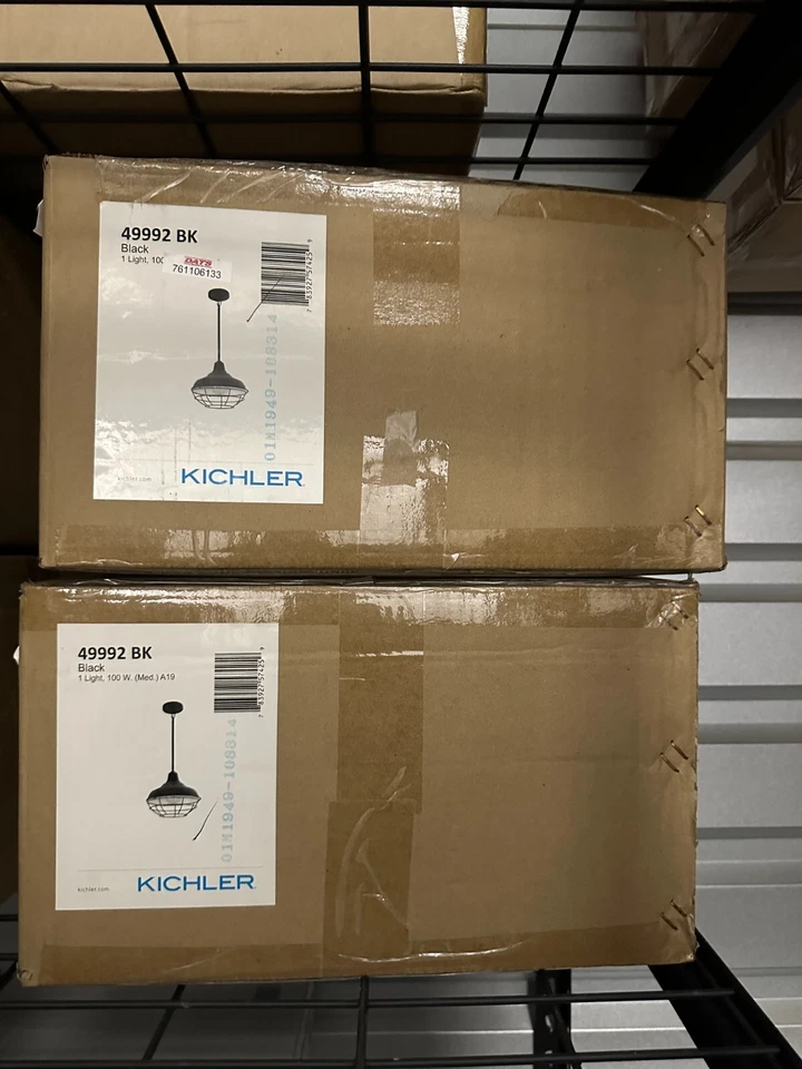 Luz Colgante Kichler Modelo 49992 BK Pier 1 Negra Nueva Caja Abierta Foto 3 de 3