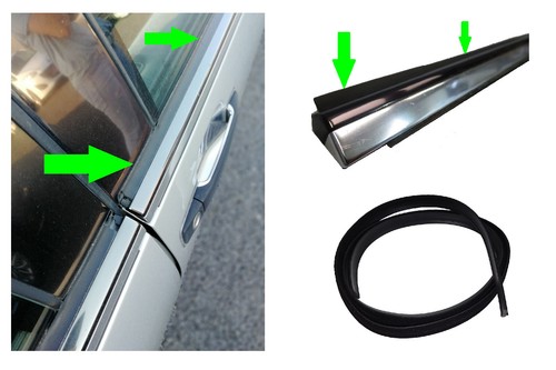 Abdichtschiene Abdichtung Seitenscheibe passt bei Mercedes W140 C140 S SE SEL CL - Picture 3 of 4