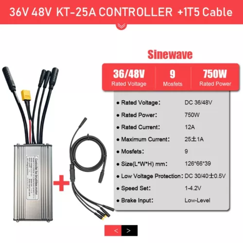 36V 250W 350W 48V 500W 750W 1000W 1500W Wasserdicht Brushless E-Bike Controller - Bild 37 von 45