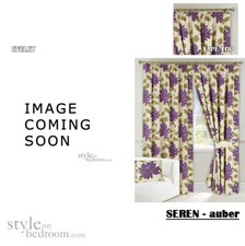 Pair Lined Eyelet Floral or Circle Retro Thick Cotton Curtains +Tie Backs