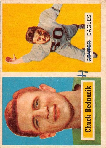 1957 Topps #49 Chuck Bednarik Eagles 2233 - 第 1/2 張圖片