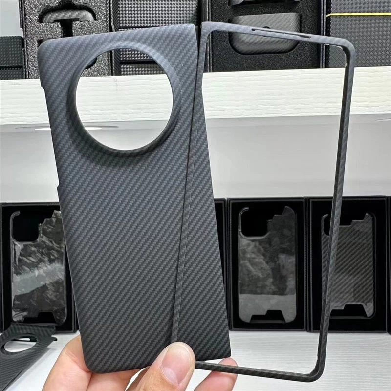 Genuine Carbon Fiber Aramid Slim Case for Huawei Mate X3 Matte Armor Hard Cover - Image 4 of 4
