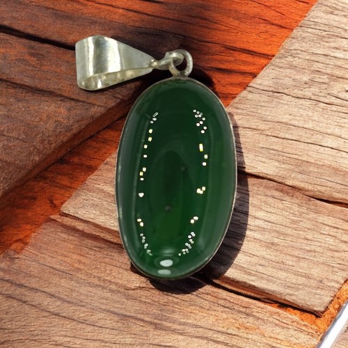 Natural gemstone Nephrite pendant necklace - handmade fashion healing jewelry - Picture 10 of 12