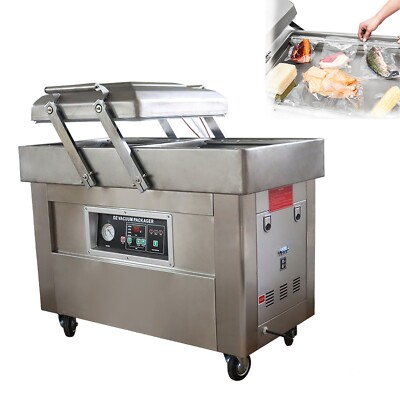 220V Double Chamber Vacuum Packaging Machine Keep Sealed to Extend Shelf Life