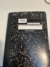 Pristine Condition, Mead Notebook, July 2019 Special Edition, Wide Ruled, 200pg