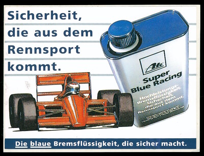 Advertising Stickers - Ate Super Blue Racing Race Car - 12x9cm Vintage 80s Car Vehicle